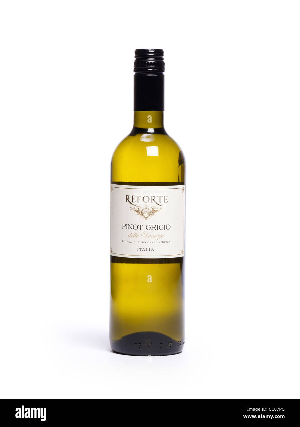 Flasche Pinot Grigio italienischen Wein Stockfoto