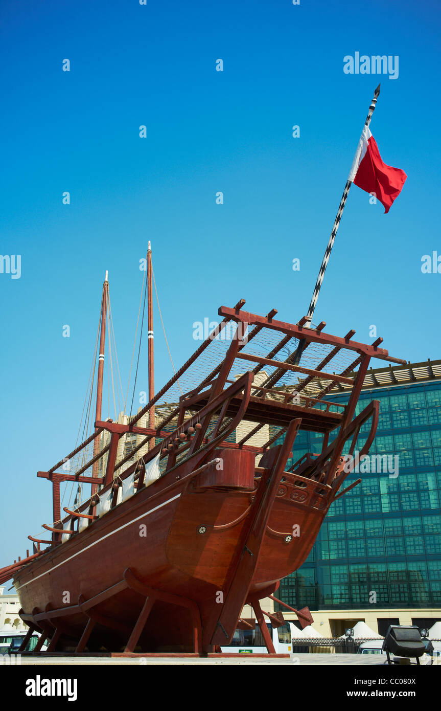 Traditionellen Dhau außerhalb Museum Al Fahidi Fort Bur Dubai Viertel von Dubai VAE Stockfoto