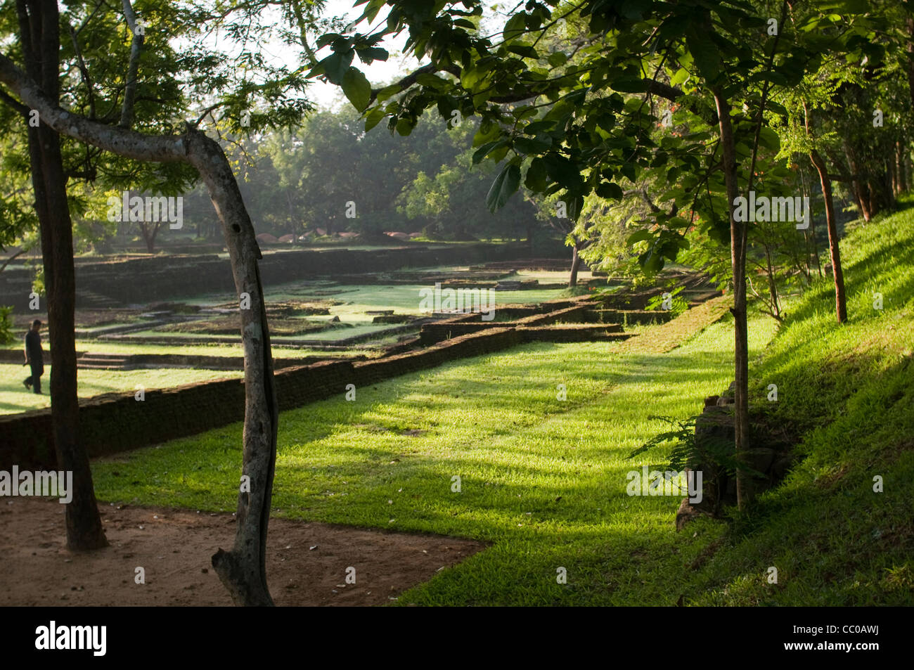 Die Gärten von Sigiriya (Lion es Rock), Sri Lanka Stockfoto