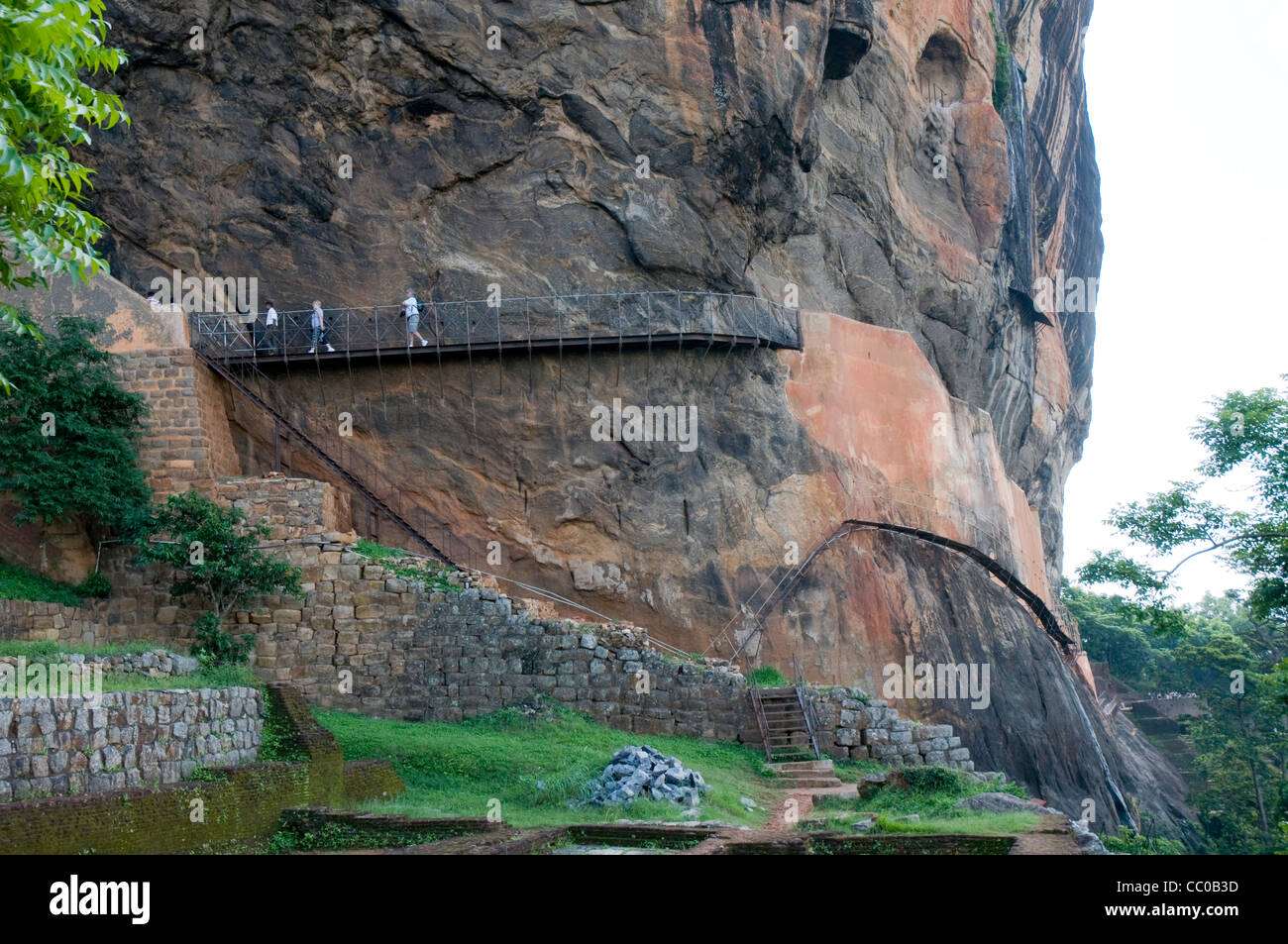 Der Weg an die Spitze von Sigiriya (Lion es Rock), Sri Lanka Stockfoto