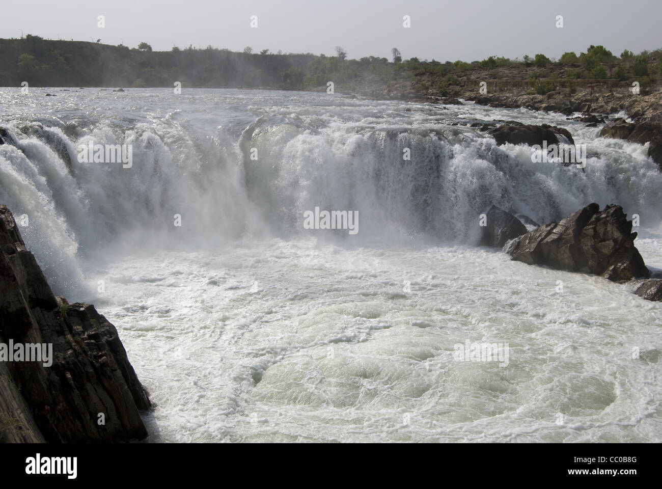 Die Dhuandhar fällt, Fluss Narmada, Bhedaghat, Jabalpur, Madhya Pradesh Stockfoto