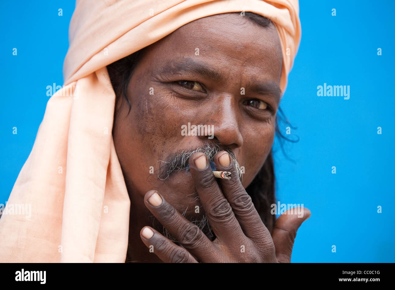 Sadhu, Wandermönch in Pushkar - Rajasthan, Indien Stockfoto