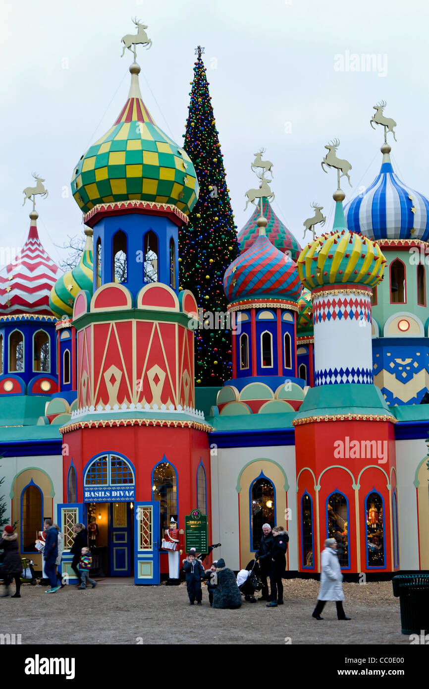 Das Thema der russischen Weihnachten im Tivoli Kopenhagen Stockfoto