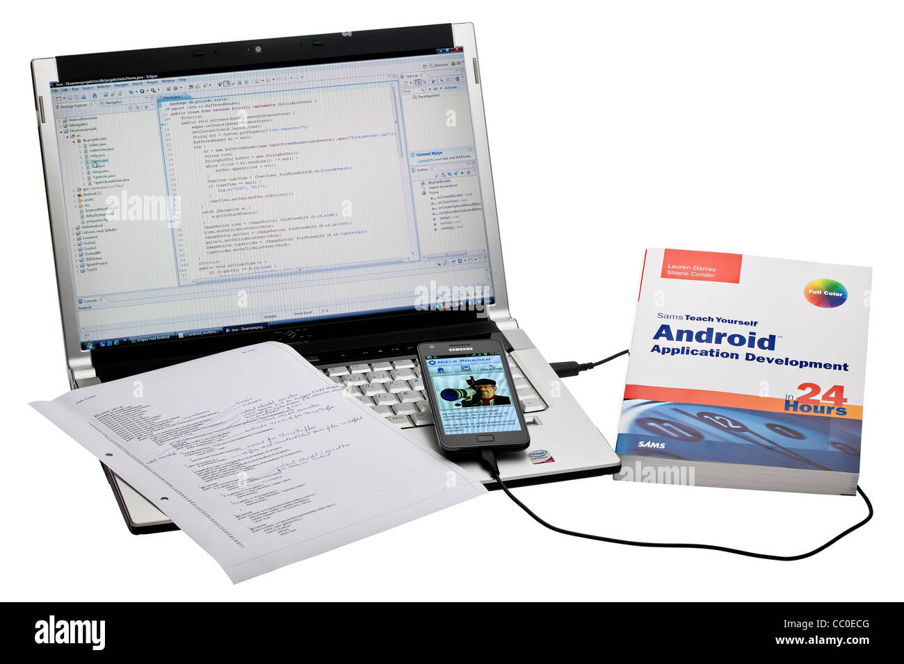 Andriod Smartphone-Applikation-Entwicklung Stockfoto