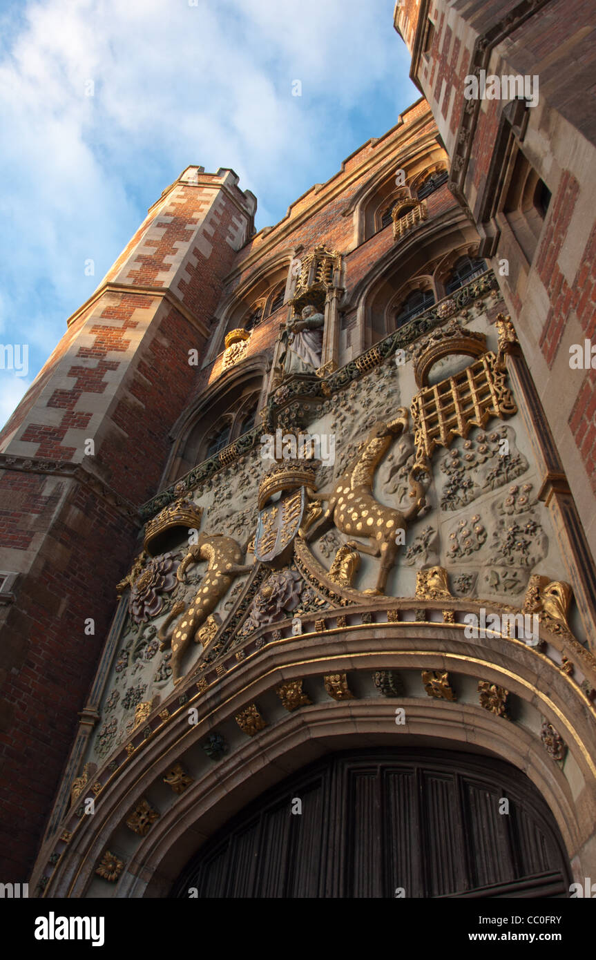 St. Johns College große Tor, Cambridge, England. Stockfoto