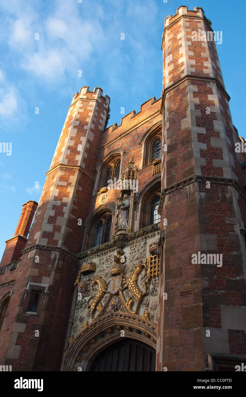 St. Johns College große Tor, Cambridge, England. Stockfoto