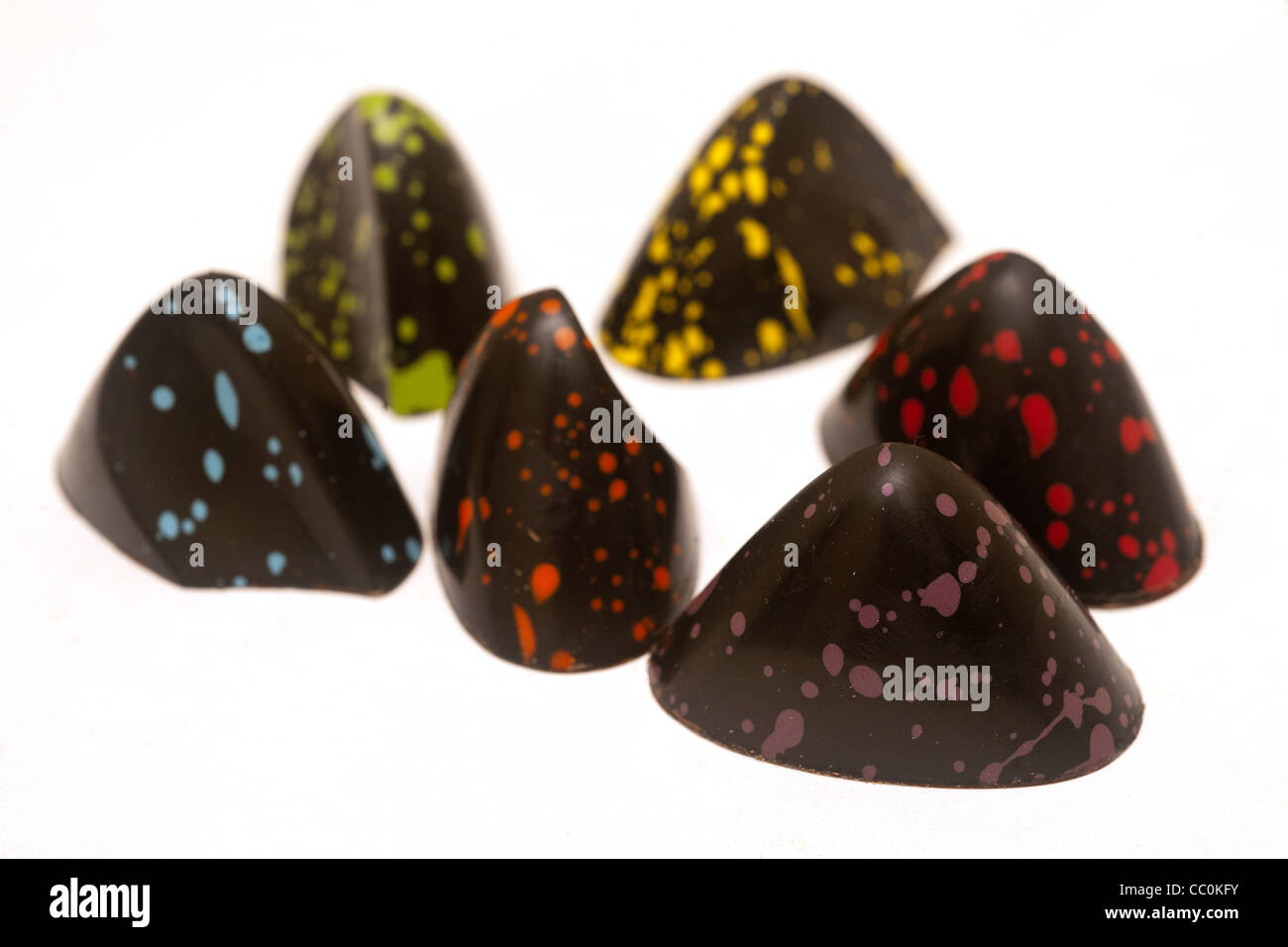 Premium-gefüllte Praline ist auf Montag, 2. Januar 2012 zu sehen. (© Richard B. Levine) Stockfoto