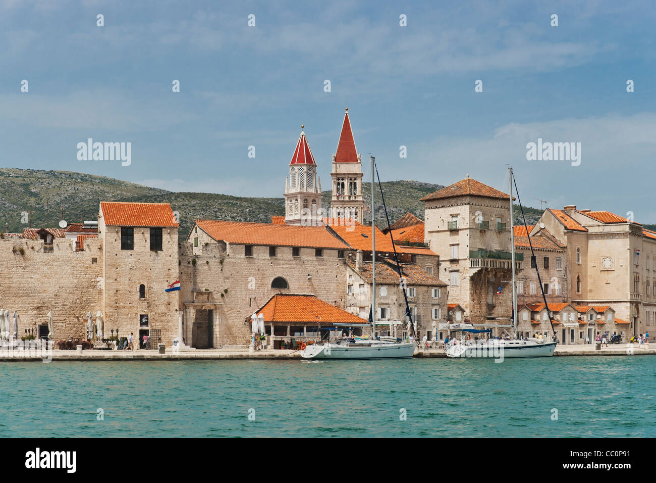 Alte Stadt Trogir, Dalmatien, Kroatien, Europa Stockfoto