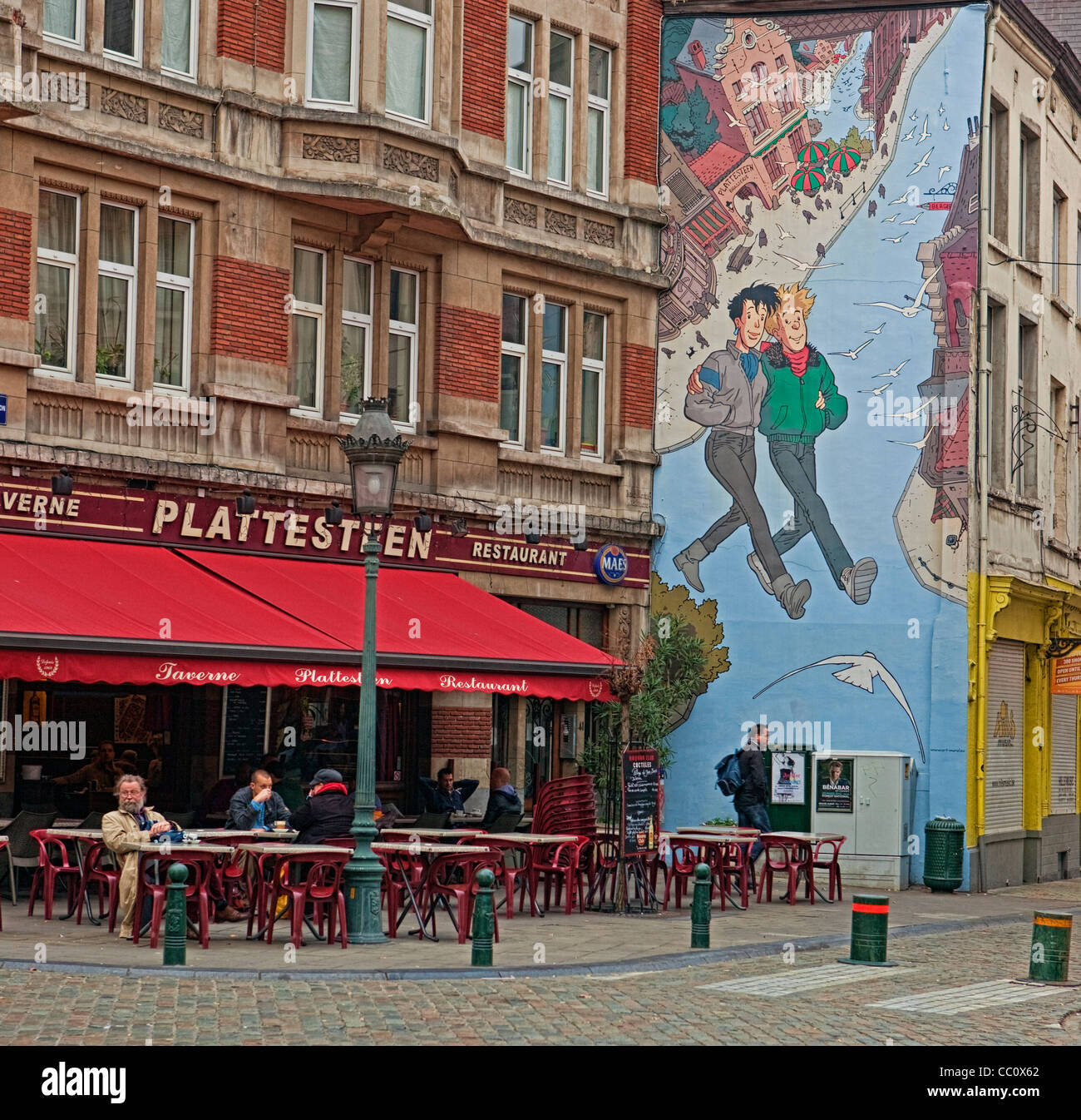 Belgische Street-Art. Stockfoto
