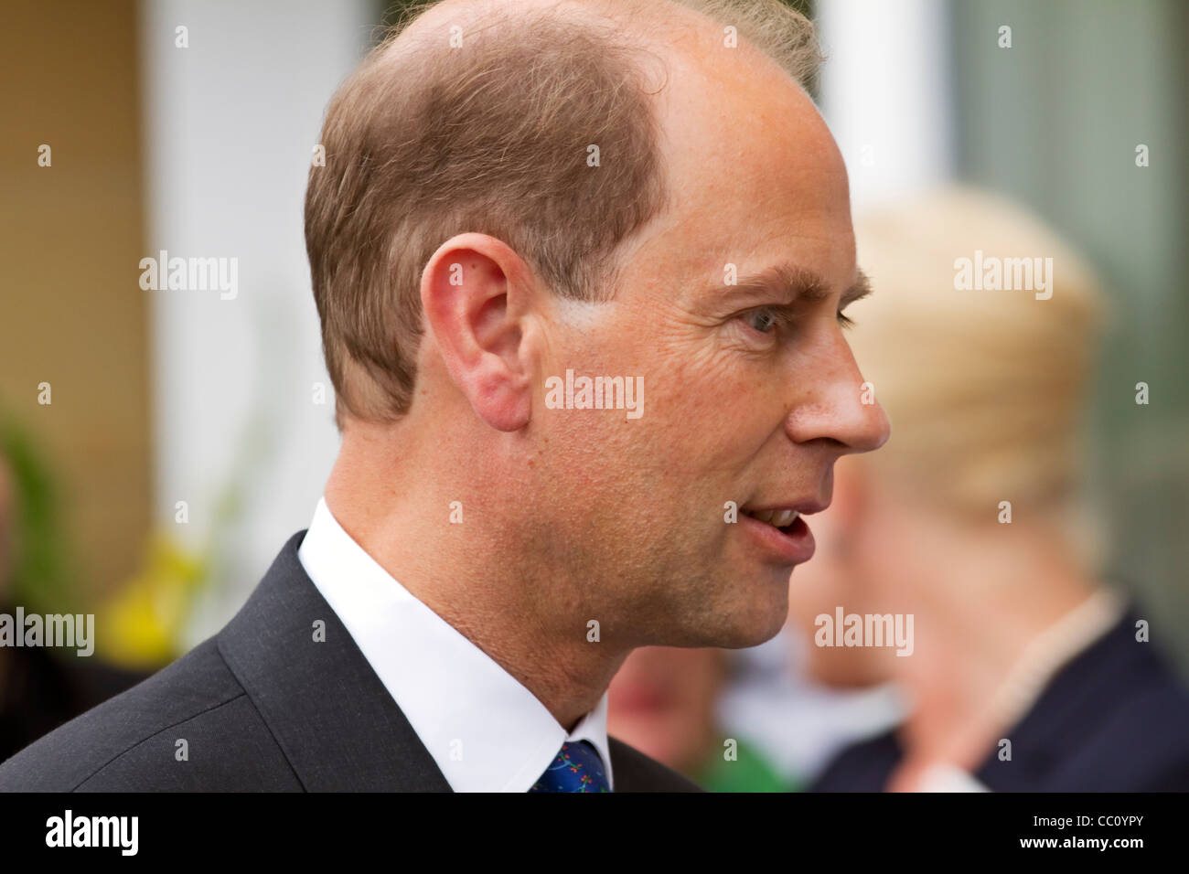 Prince Edward, Earl of Wessex, Teilnahme an der offiziellen Eröffnung der Allendale Schmiede Studios, Northumberland, England Stockfoto