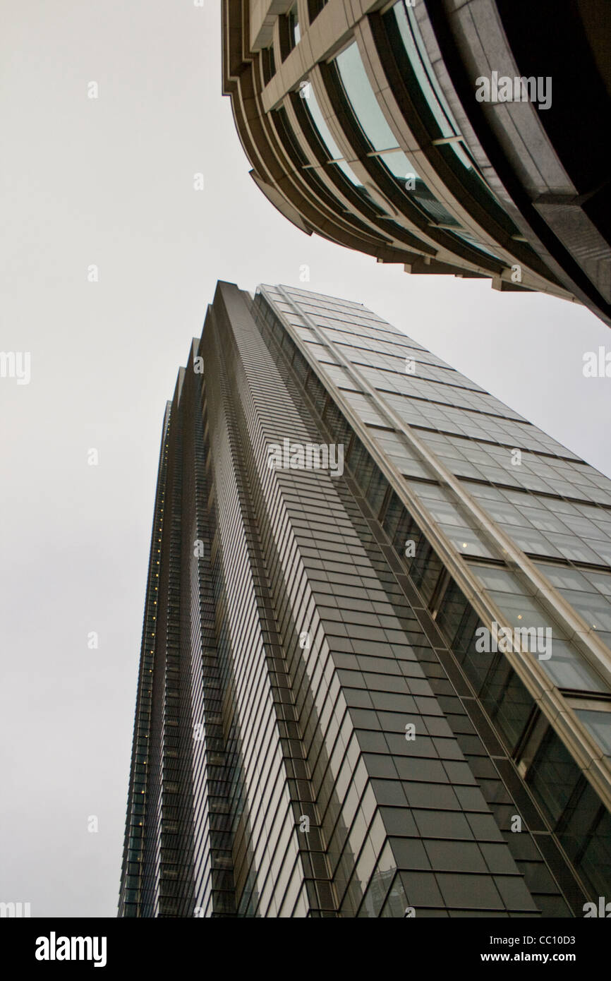 Nach oben an die Spitze der Heron-Tower-London Stockfoto