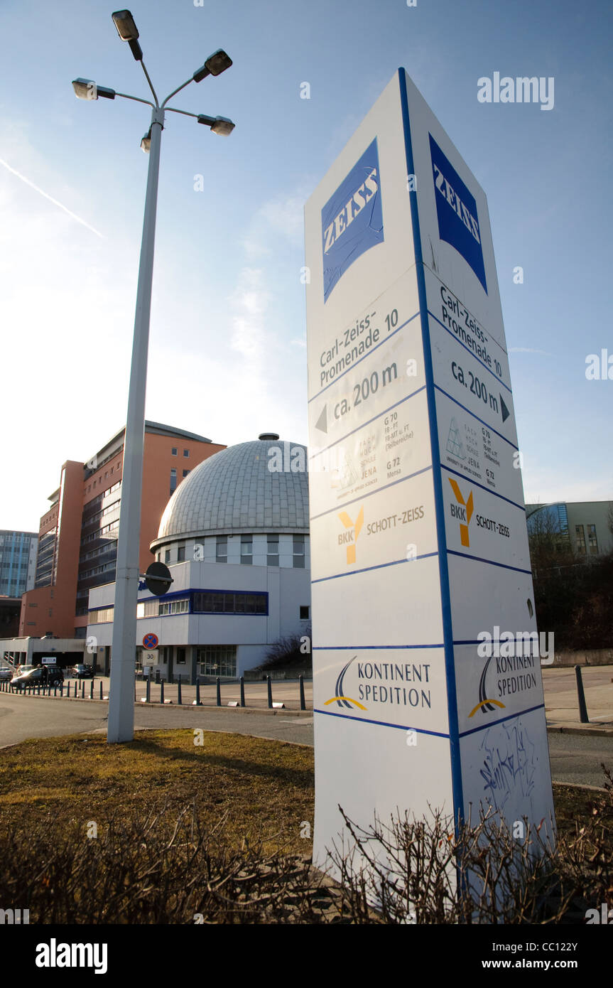 Firmenareal von Carl Zeiss, Jena, Thüringen, Deutschland Stockfoto