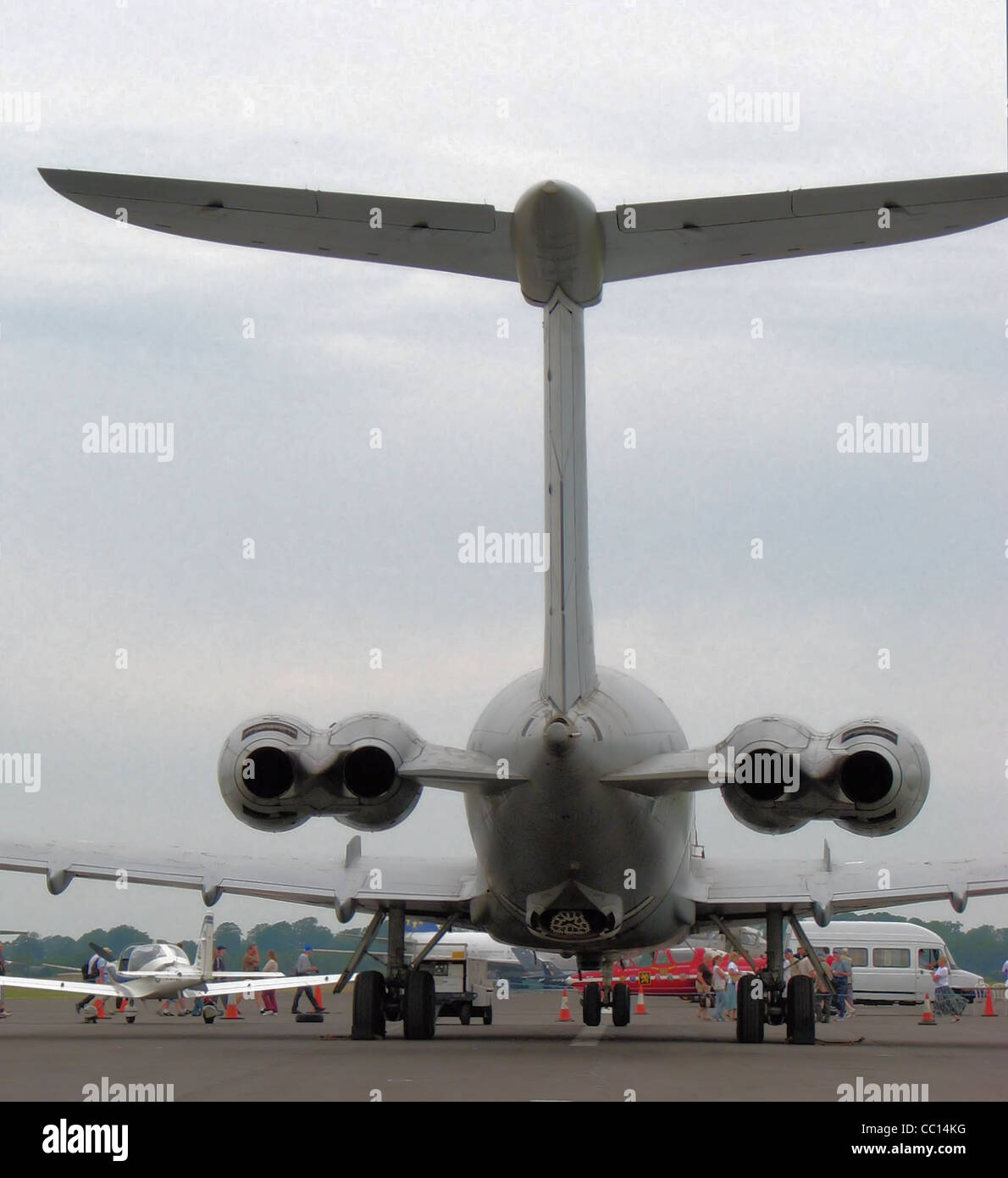 Betankung Tanker Vickers VC-10 K3 (ZA147) von hinten am Flugplatz Kemble, Gloucestershire, England Stockfoto