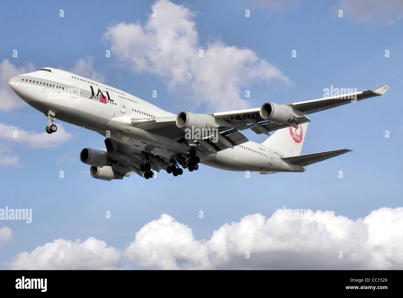 Japan airlines boeing 747 400 ja8079 landung in london heathrow