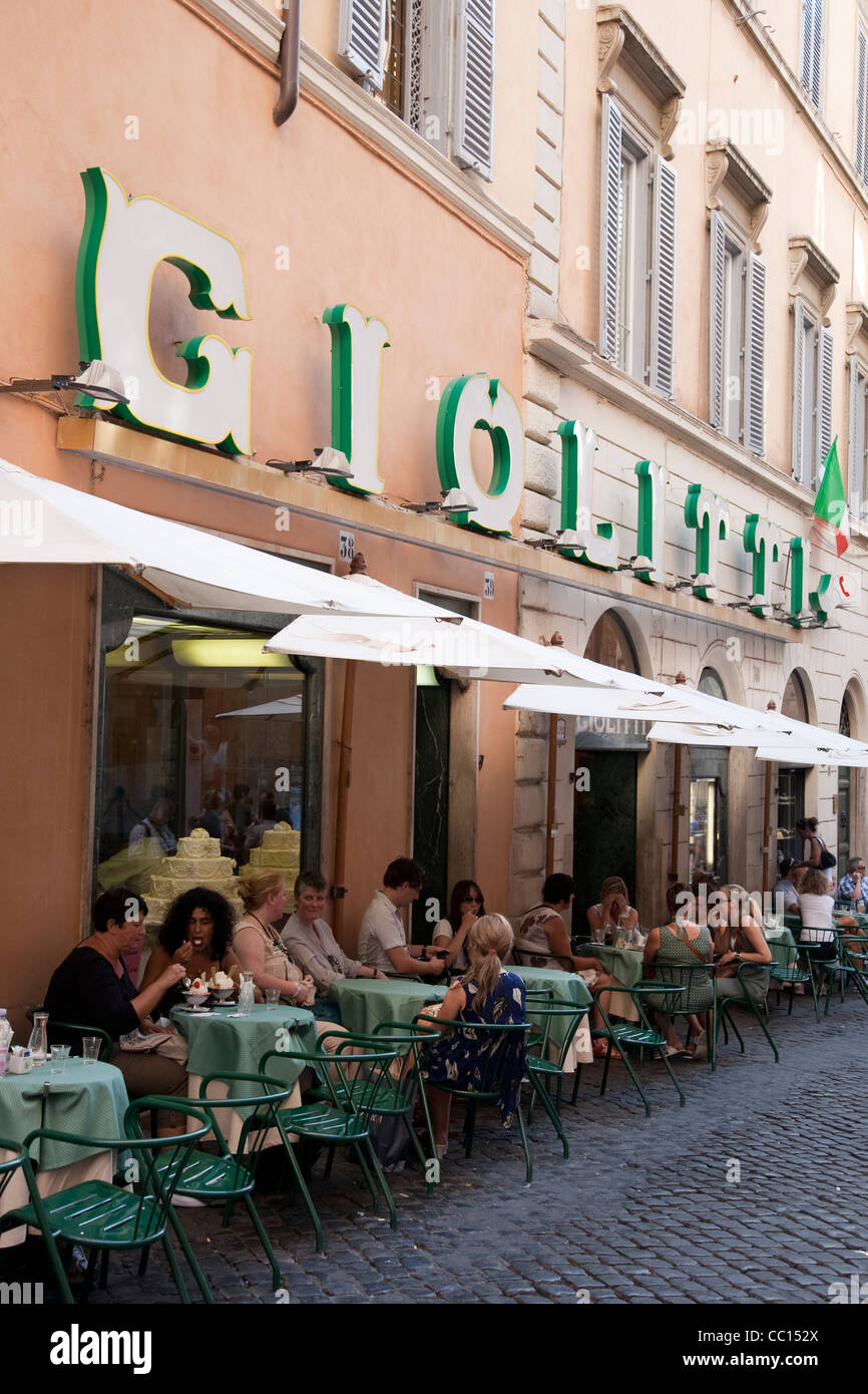 Giolitti Ice Cream Palour, Via Uffici del Vicario Street, Rom, Italien Stockfoto