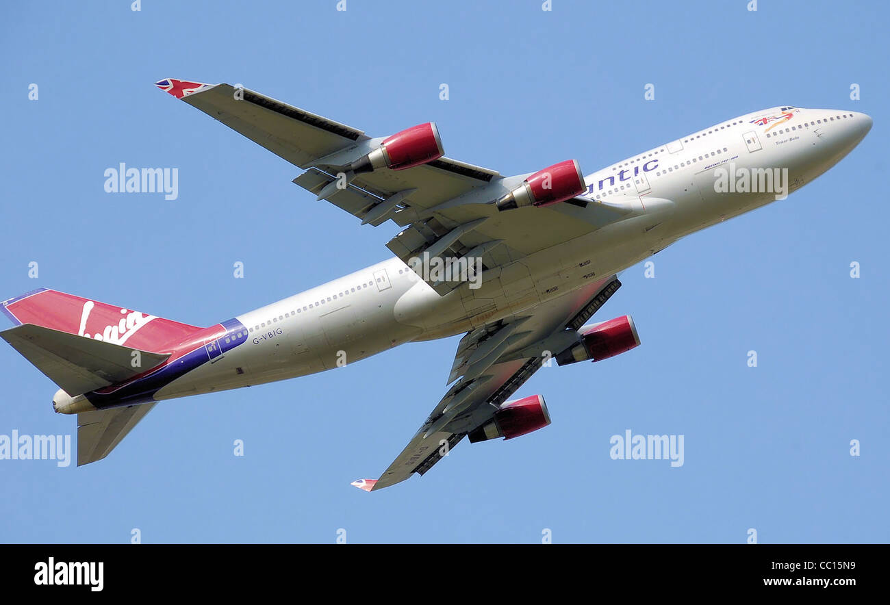 Virgin Atlantic Airways Boeing 747-400 (G-VBIG, "Tinker Belle") Stockfoto