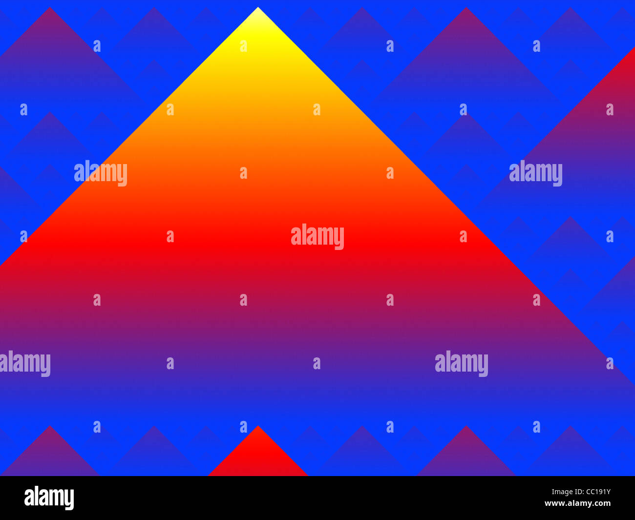 Sierpinski Dreiecke Bergszene Stockfoto