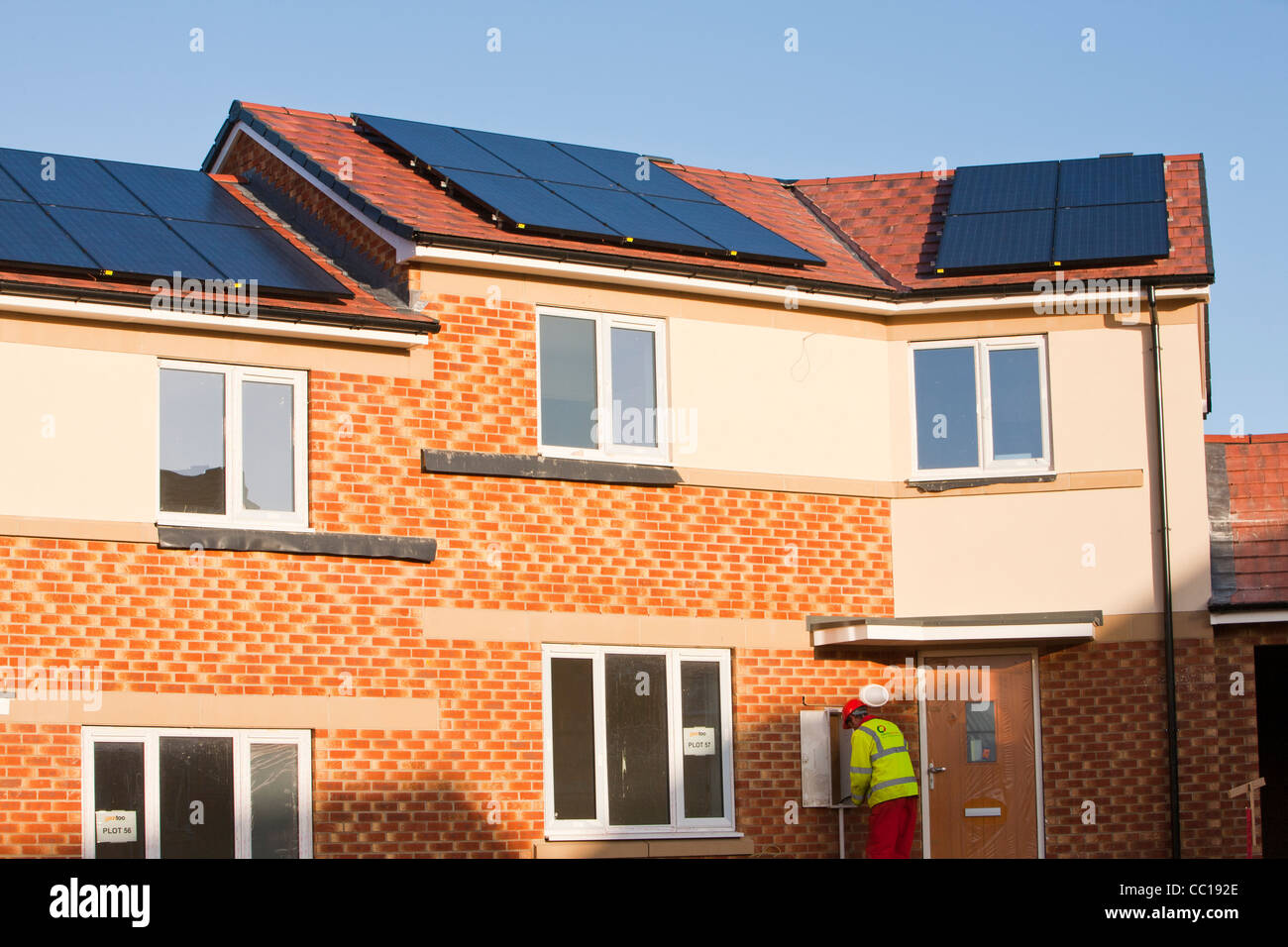 Ein grünes bauen Wohnsiedlung in Sunderland, UK Stockfoto