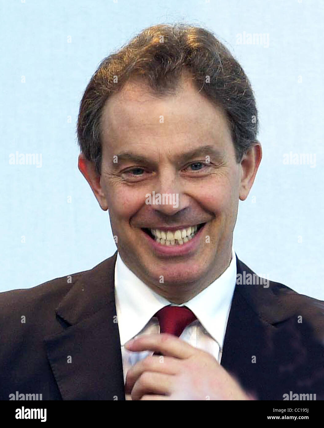 Millbank am Morgen des Sieges... Tony Blair Stockfoto