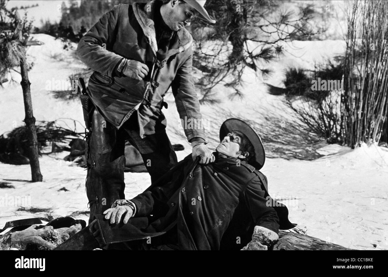 ROBERT MITCHUM, ROBERT PRESTON, Blut auf dem Mond, 1948 Stockfoto