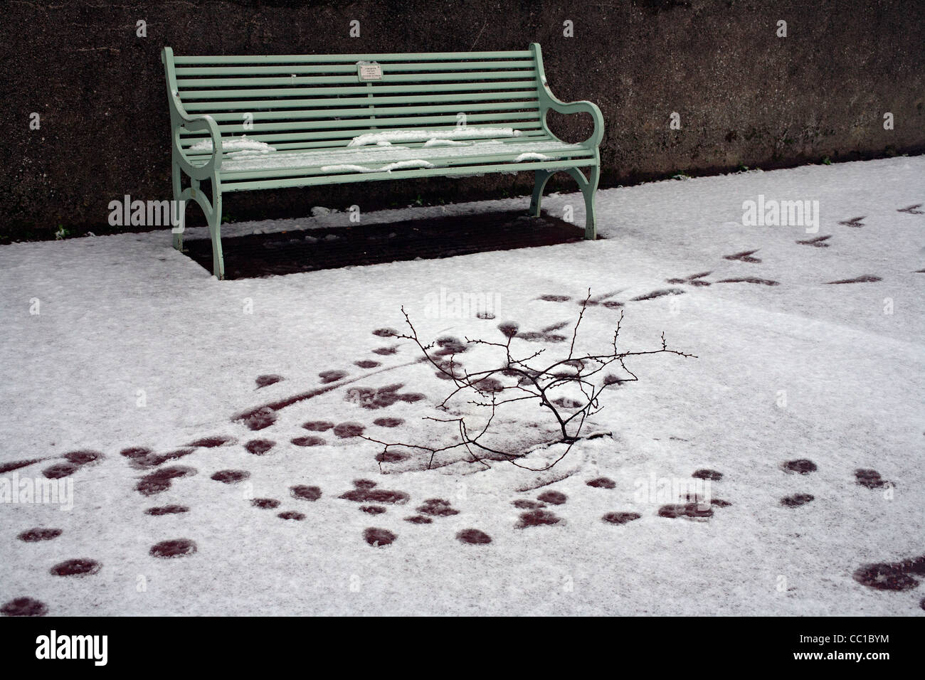 Bank auf Portobello Beach Strandpromenade Edinburgh Stockfoto