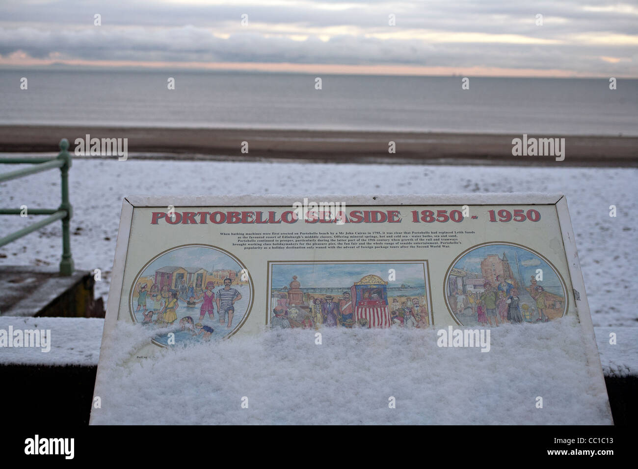 Portobello beach Edinburgh winter Stockfoto
