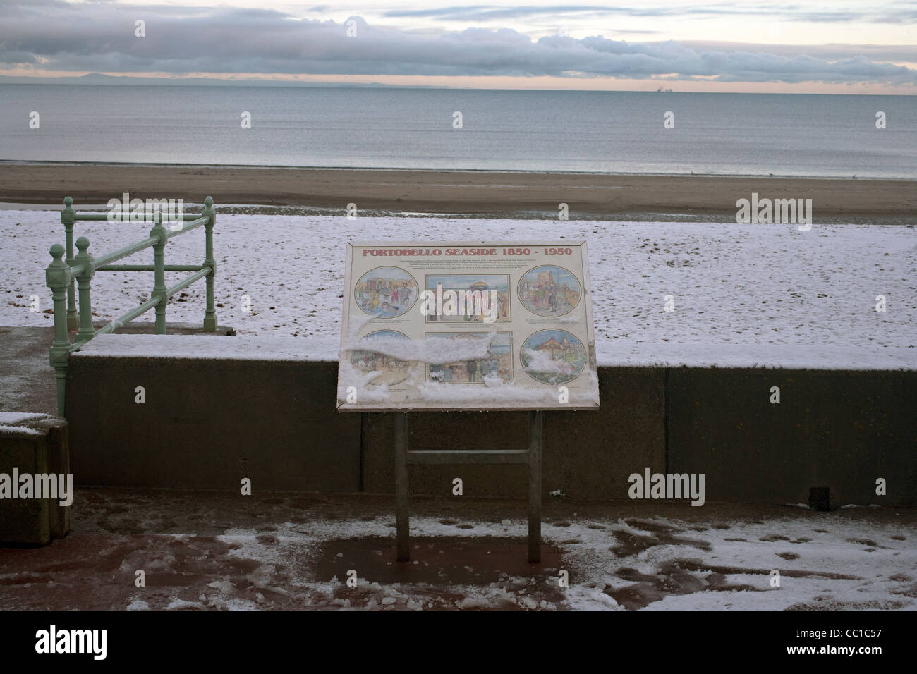 Portobello beach Edinburgh Schottland Winter Stockfoto