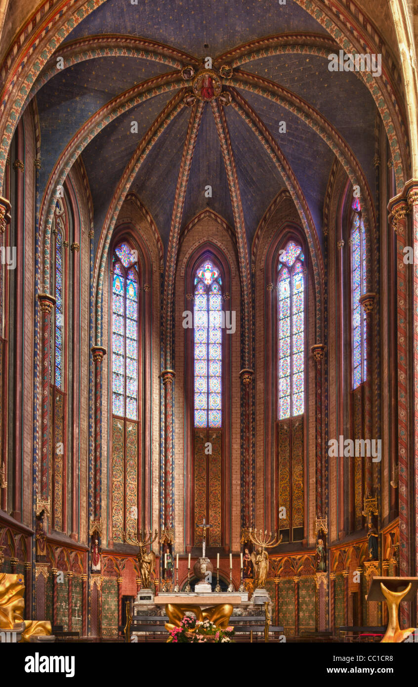 Apsis und Altar, Aix Kathedrale (Cathédrale Saint-Sauveur d ' Aix), Aix en Provence, Frankreich Stockfoto