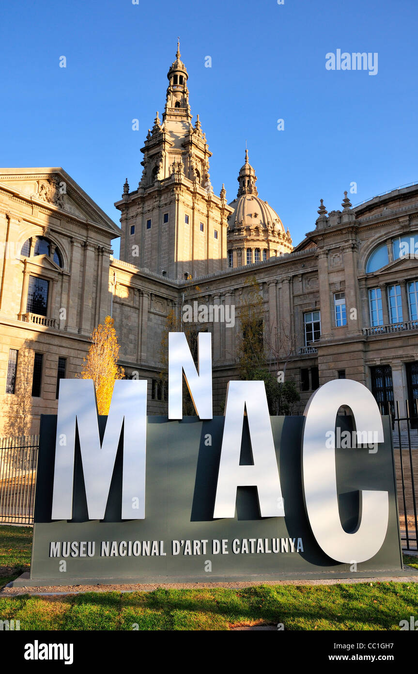 Barcelona, Spanien. MNAC - Museu Nacional d ' Art de Catalunya in der Palau Nacional am Montjuic Hügel Stockfoto