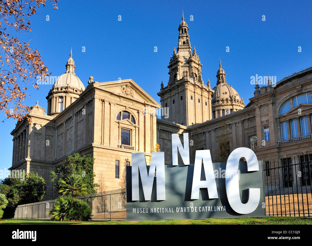 Barcelona, Spanien. MNAC - Museu Nacional d ' Art de Catalunya in der Palau Nacional am Montjuic Hügel Stockfoto