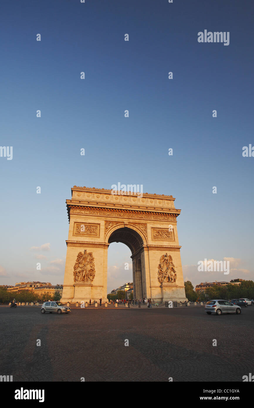 Der Arc de Triomphe de l'Étoile, Paris, Frankreich Stockfoto