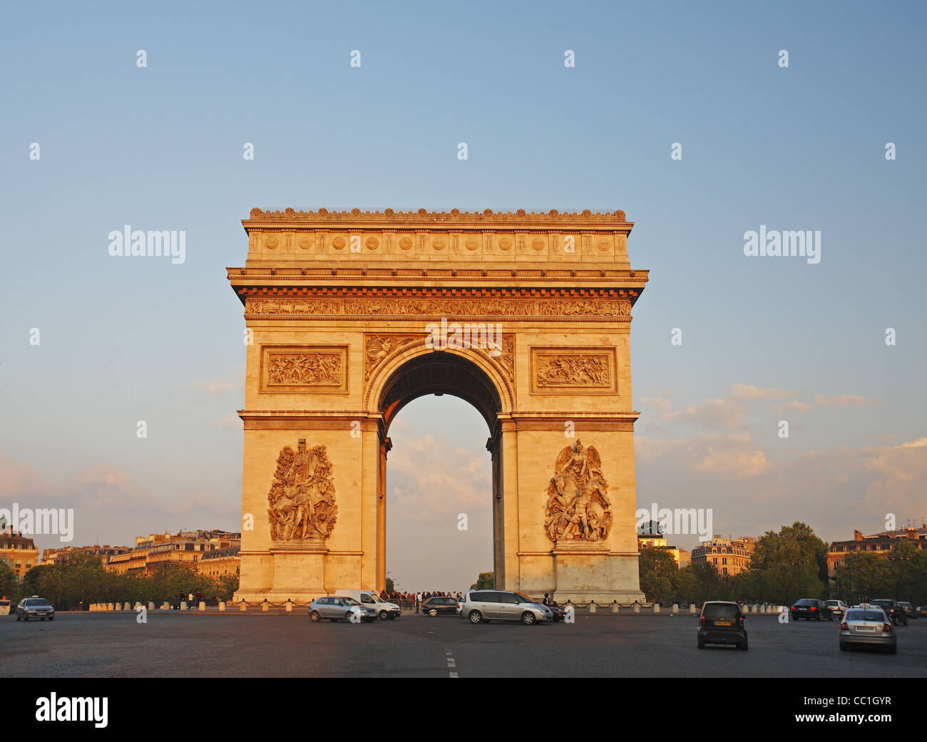 Der Arc de Triomphe de l'Étoile, Paris, Frankreich Stockfoto