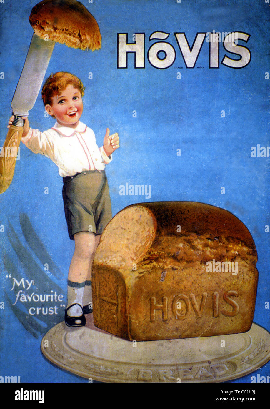 HOVIS BROT ANZEIGE 1925 Stockfoto