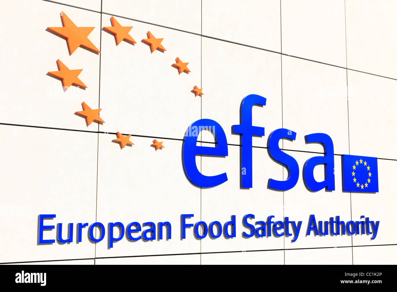 Fassade der offiziellen Sitz der Europäischen Behörde für Lebensmittelsicherheit, Parma, Emilia-Romagna, Italien Stockfoto