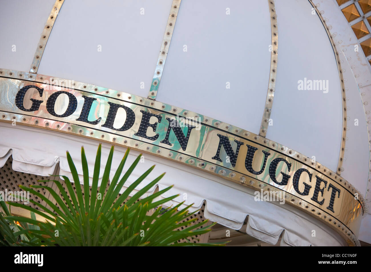 Eingang des Golden Nugget Hotel &amp; Casino in Fremont Street Las Vegas Stockfoto