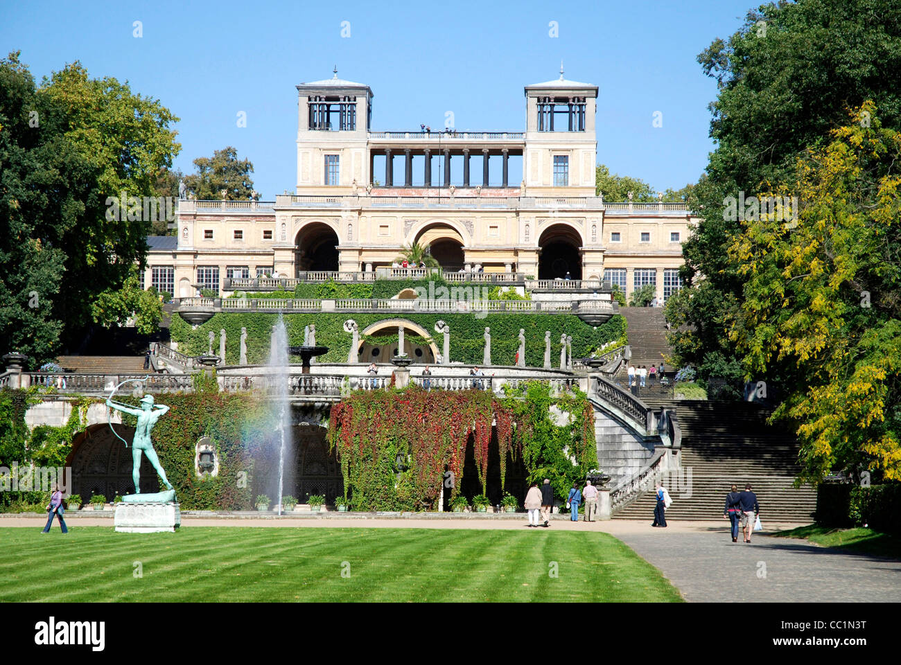 Orangerie im Park von Schloss Sanssouci in Potsdam. Stockfoto