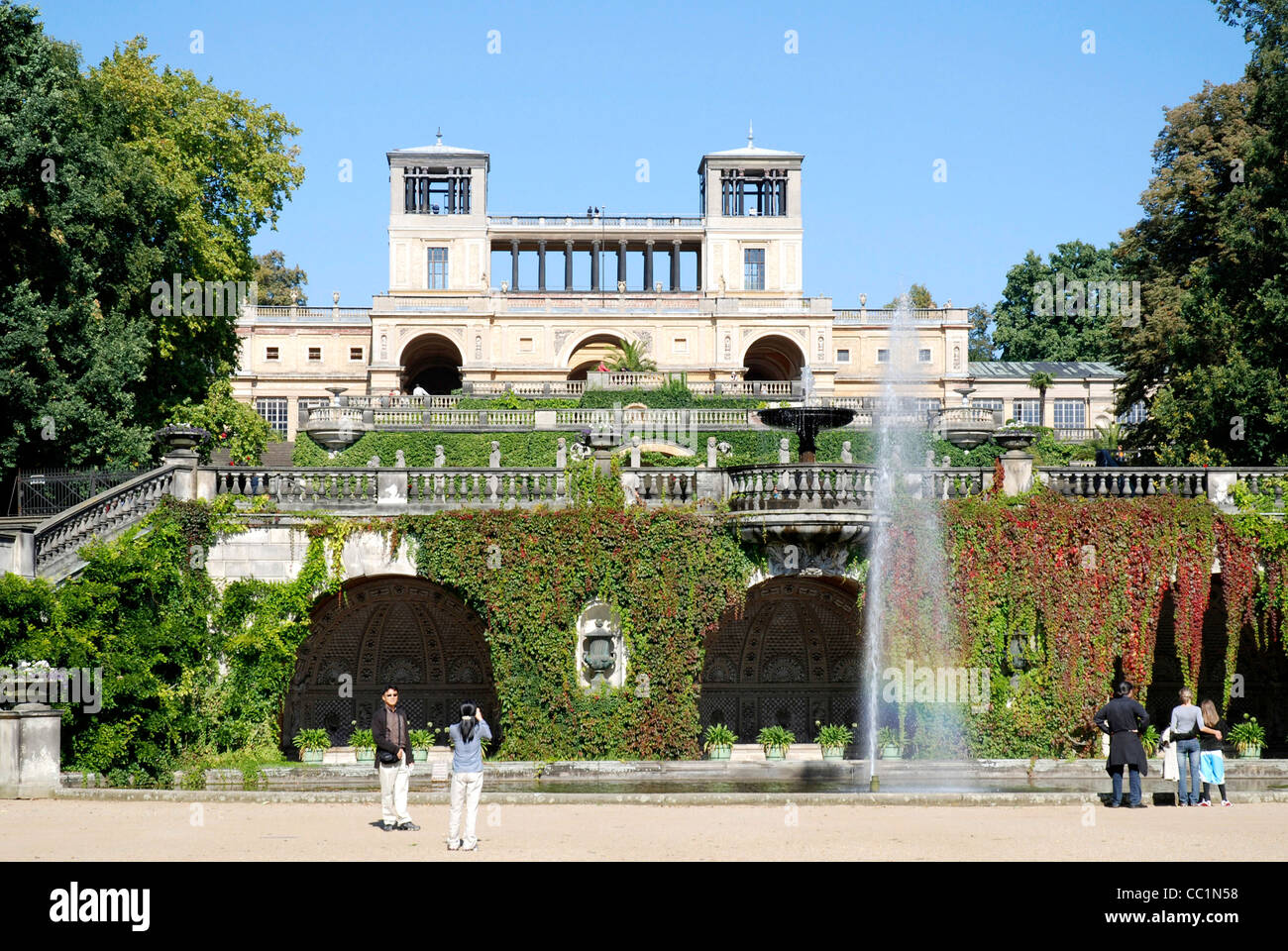 Orangerie im Park von Schloss Sanssouci in Potsdam. Stockfoto