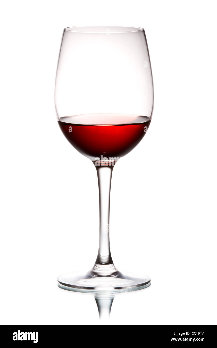 Stillleben mit dem Rotweinglas Stockfoto