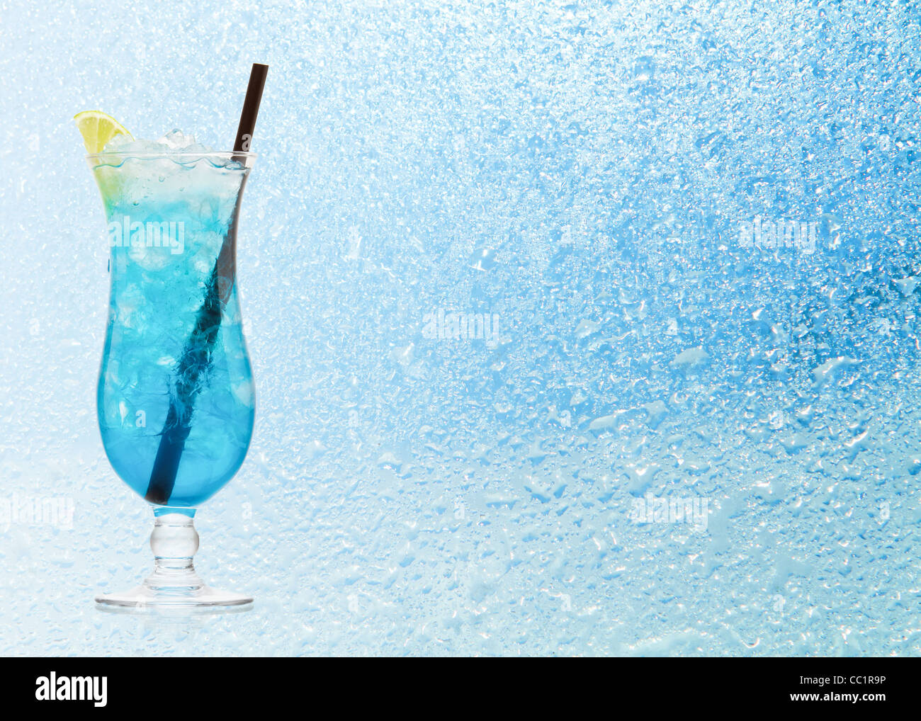 Blue Hawaiian cocktail Stockfoto