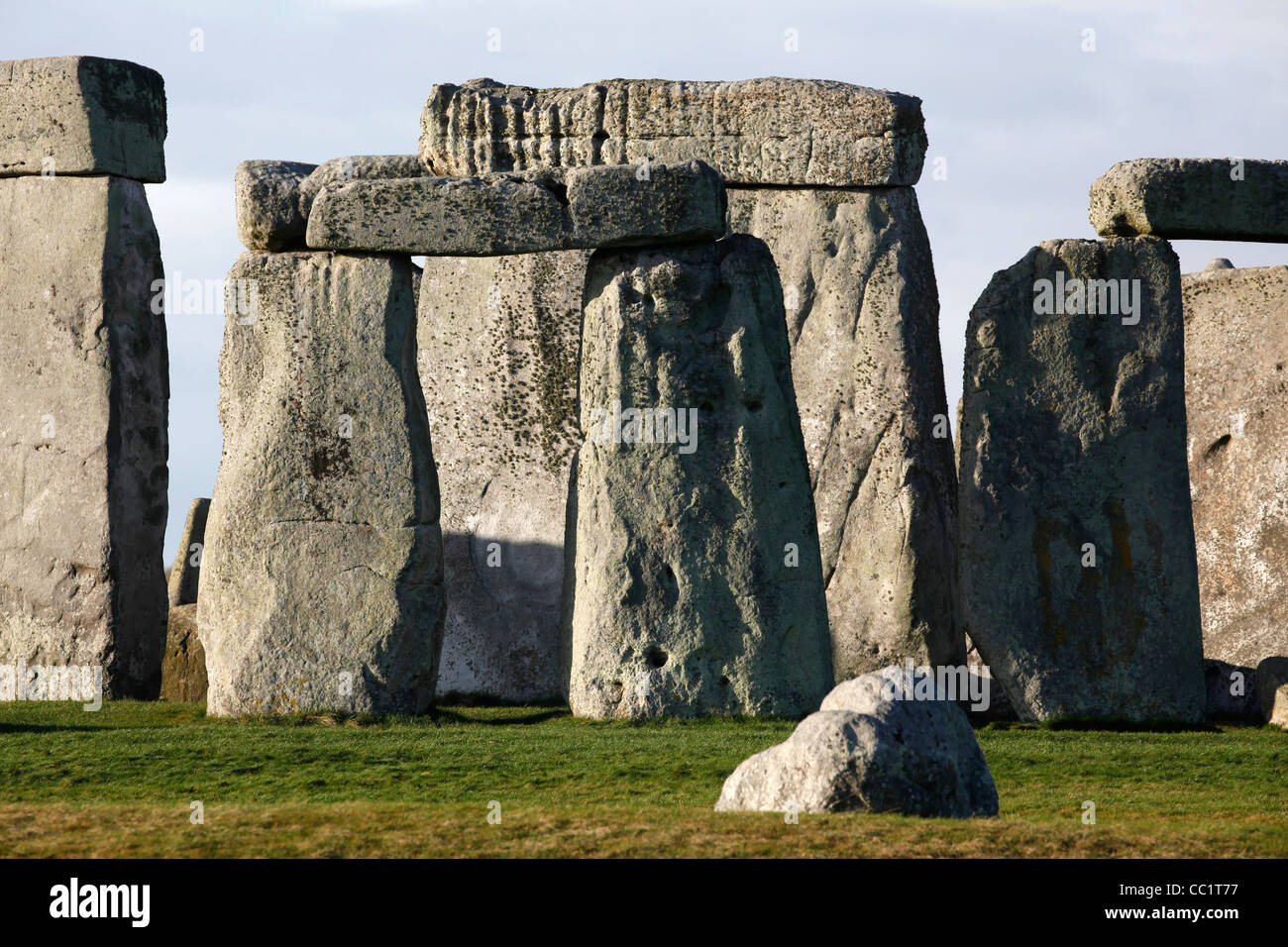 Stonehenge Steinzeit Menhire, stone Circle, Salisbury Plain, Wiltshire, England Stockfoto