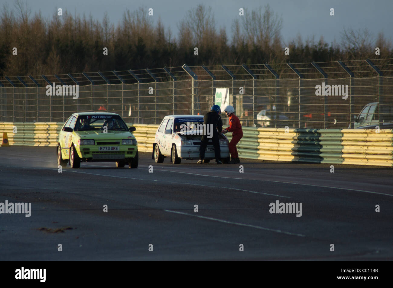 Weihnachten Etappen Rallye auf Croft Circuit in der Nähe von Darlington in Großbritannien Januar 2012 Stockfoto