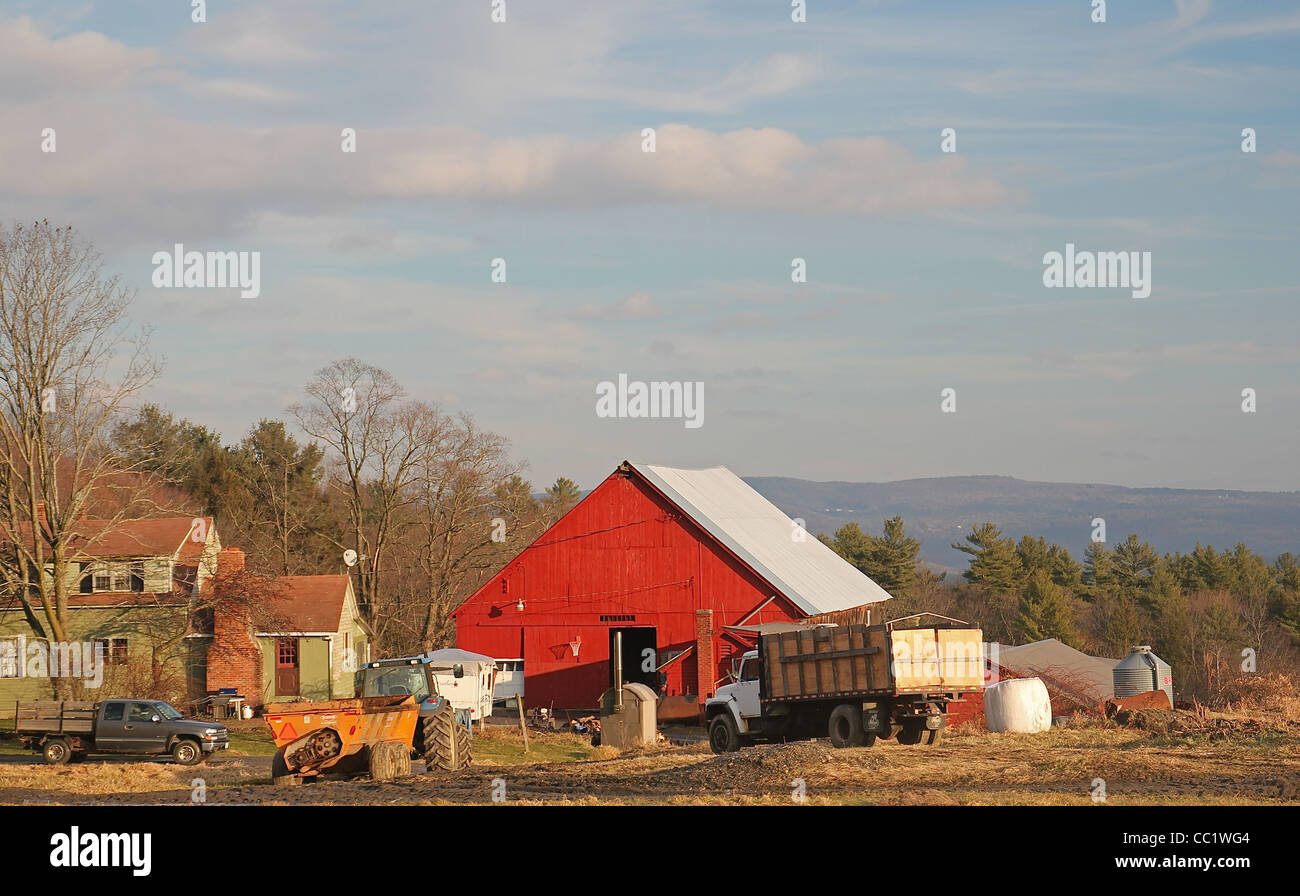 Ein Bauernhof im Westen von Massachusetts. Stockfoto