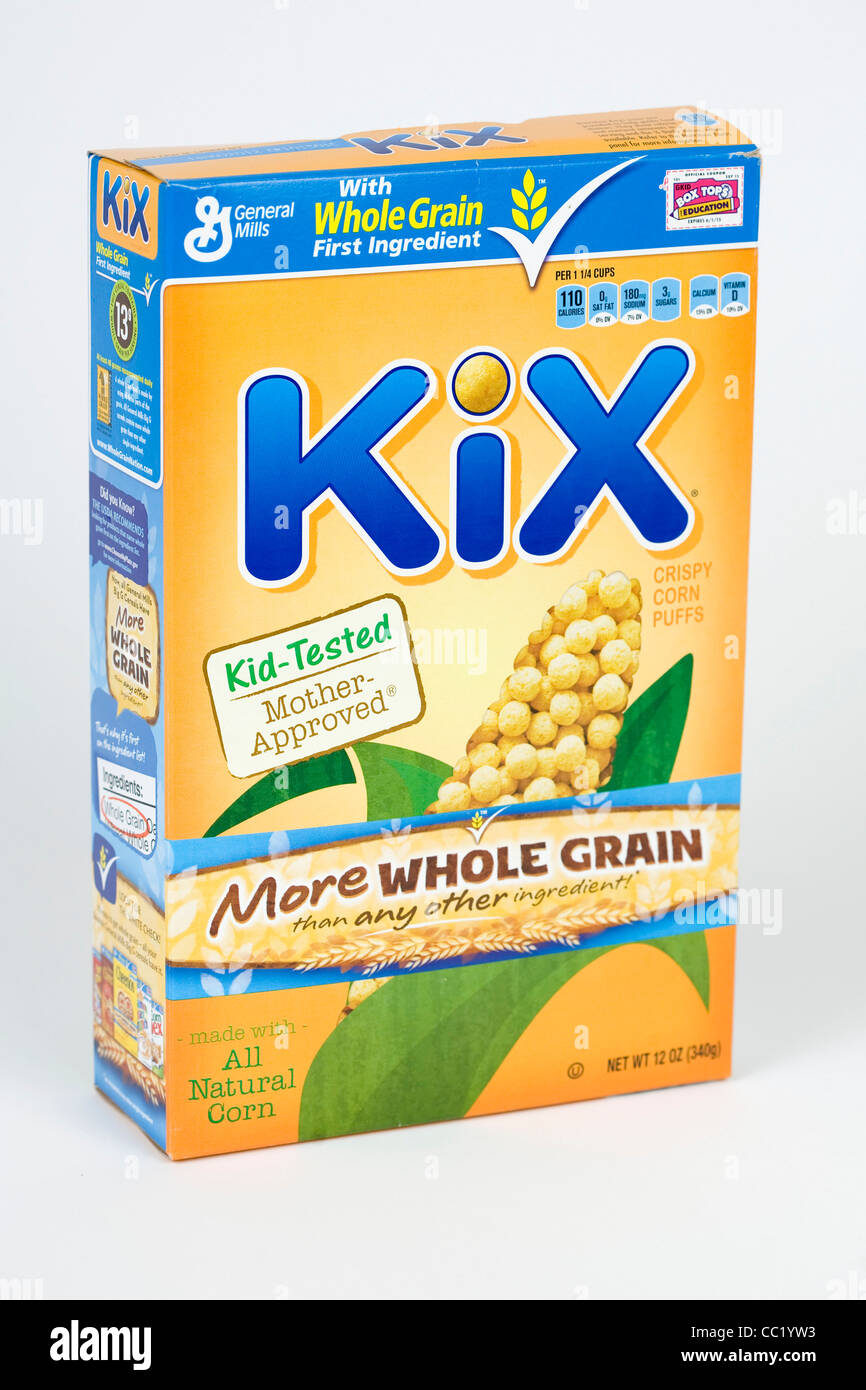 Kix-Frühstücks-Cerealien. Stockfoto