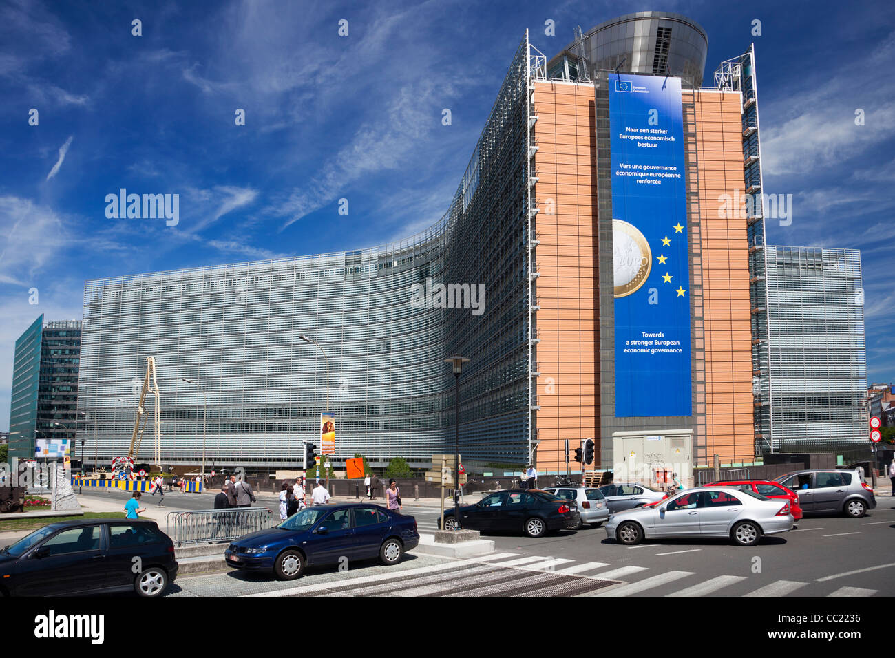 Wichtigsten Europäischen Kommission Gebäude in Brüssel, Belgien Stockfoto