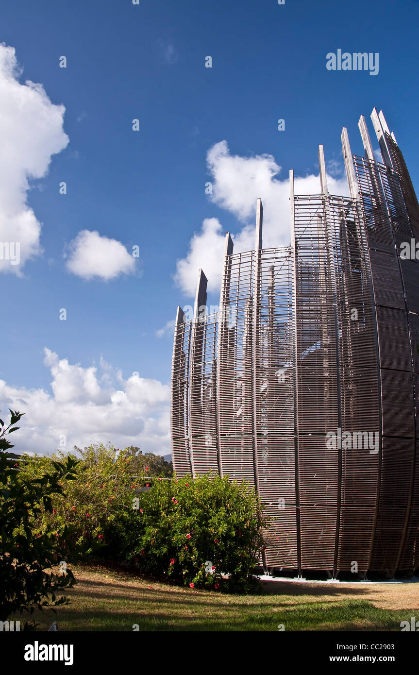 Jean-Marie Tjibaou Kulturzentrum - Nouméa, Neukaledonien Stockfoto