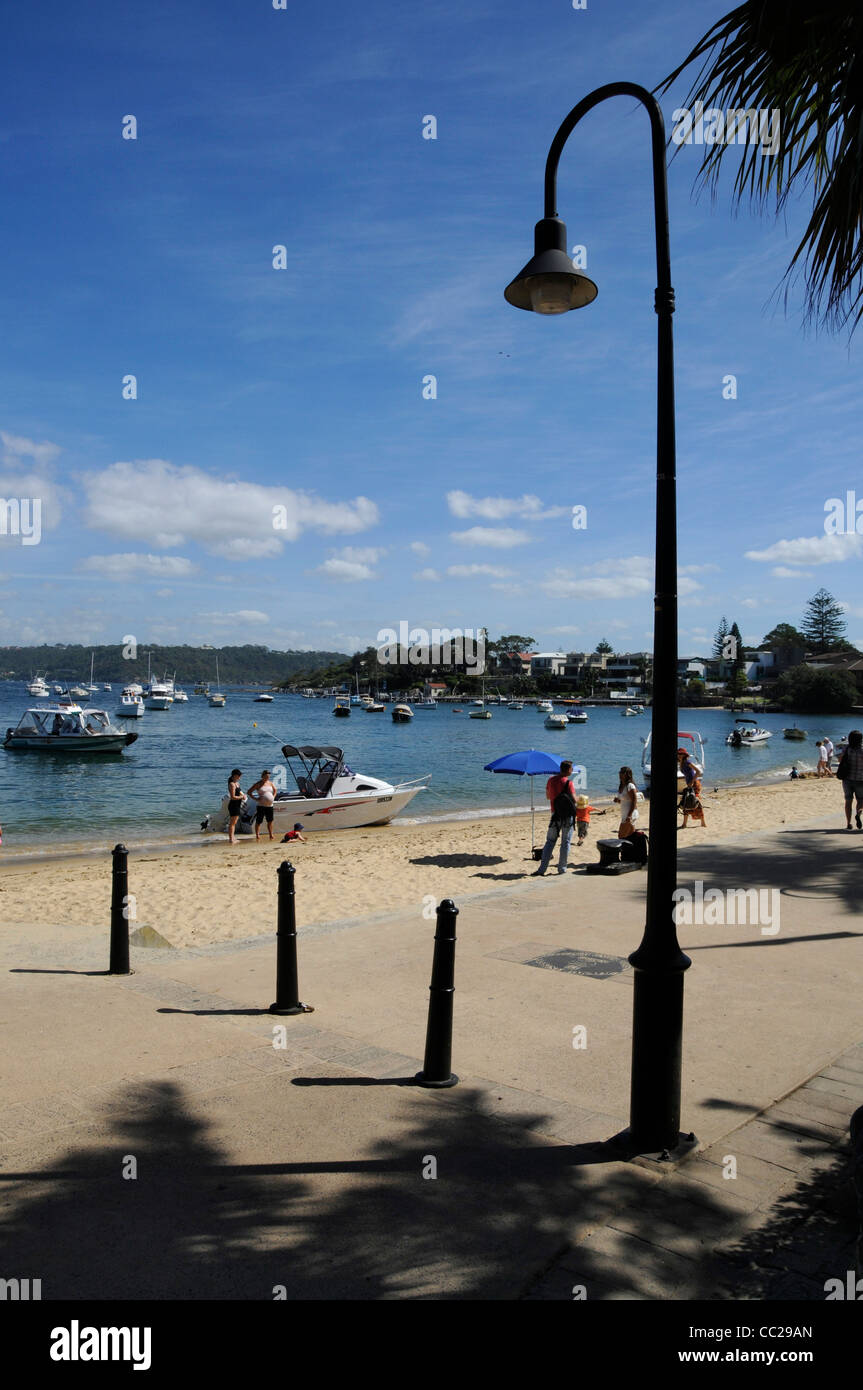 Eine Strand-Szene in Watsons Bay in der Nähe von Sydney in New South Wales, Australien. Stockfoto