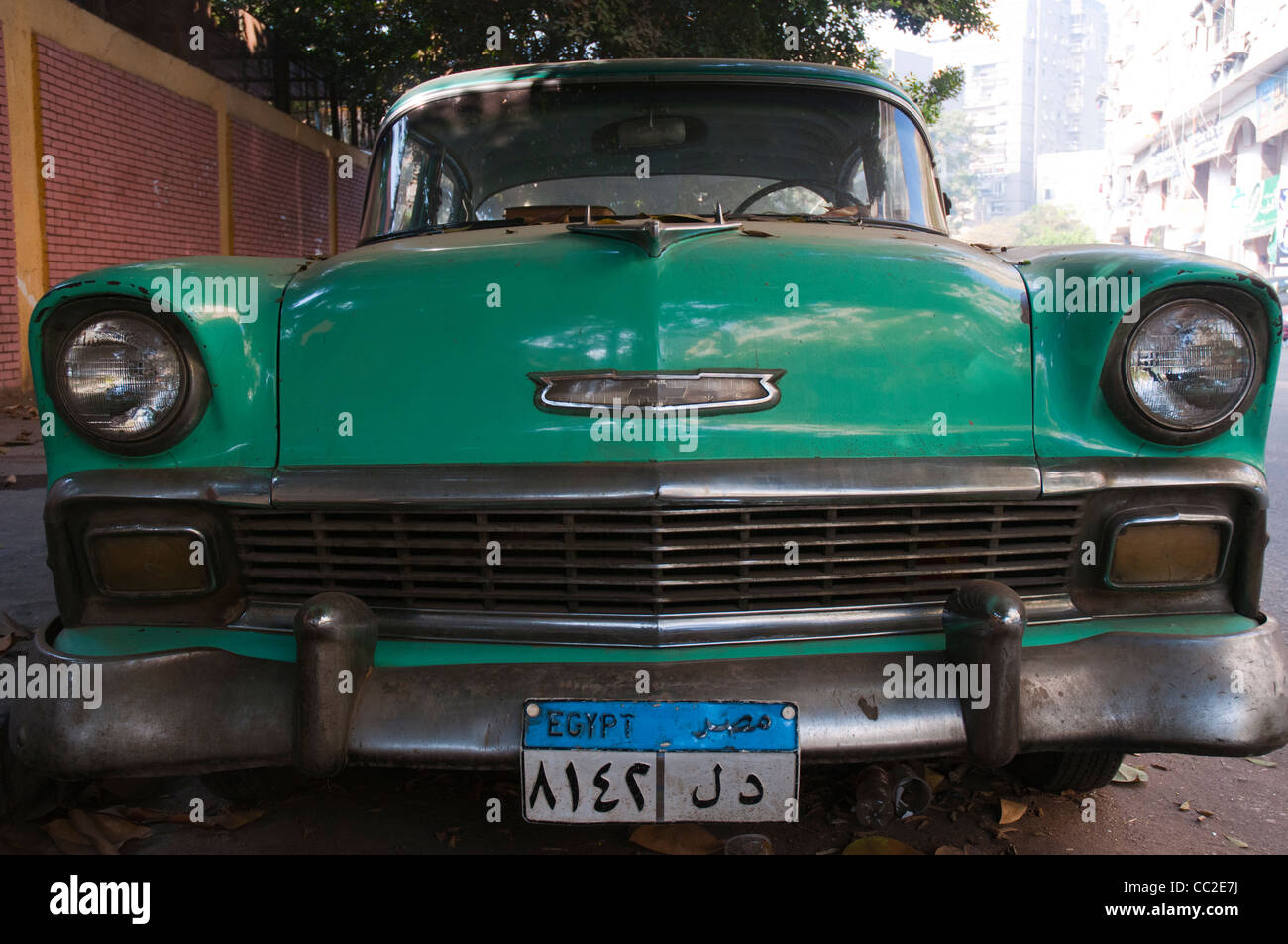 1950er Jahre Chevrolet Bel Air Auto in unrestaurierten Zustand, Kairo, Ägypten Stockfoto