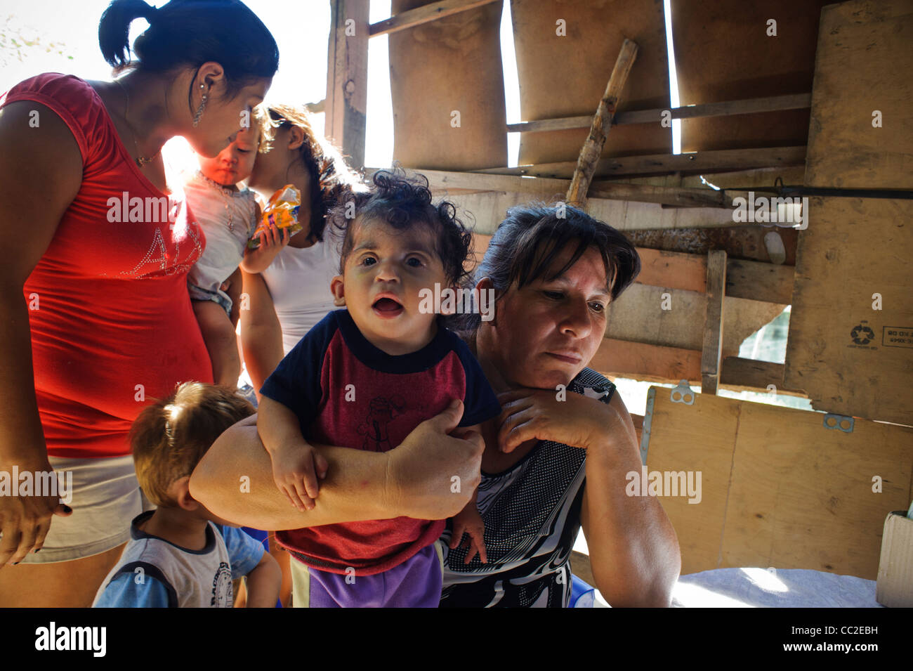 Kostenlose medizinische Klinik in Los Bordos eine illegale Siedlung in San Pedro Sula, Honduras Stockfoto