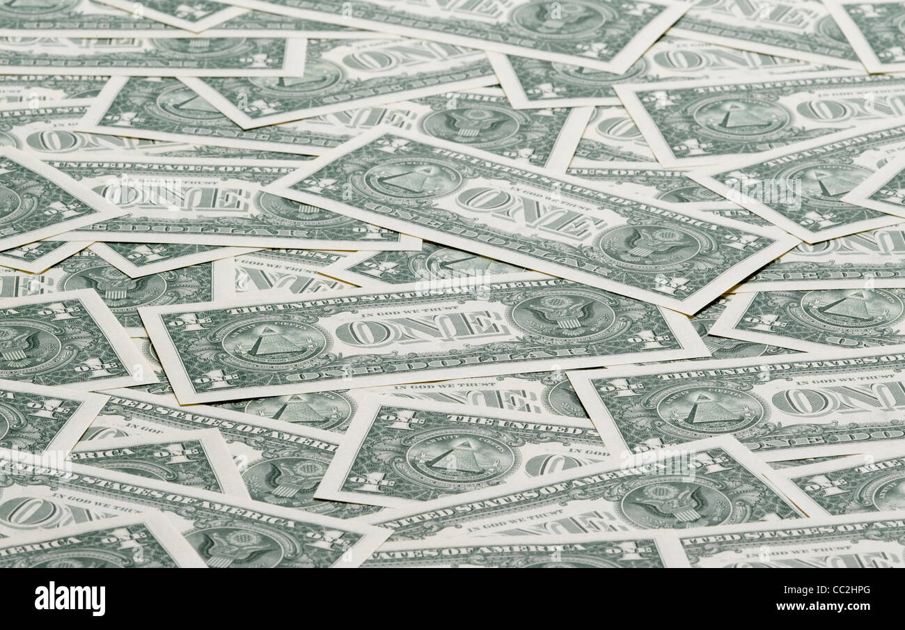 ein Teppich aus US-Dollar Stockfoto