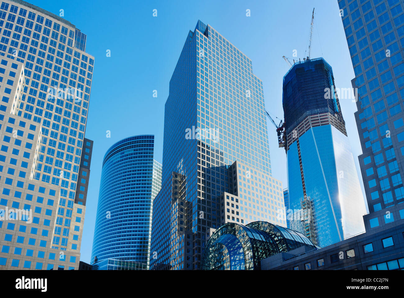 USA, New York City, Low angle Ansicht 1 World Trade Center Stockfoto